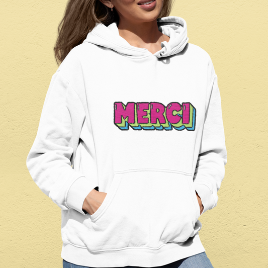 Hoodie White MERCI