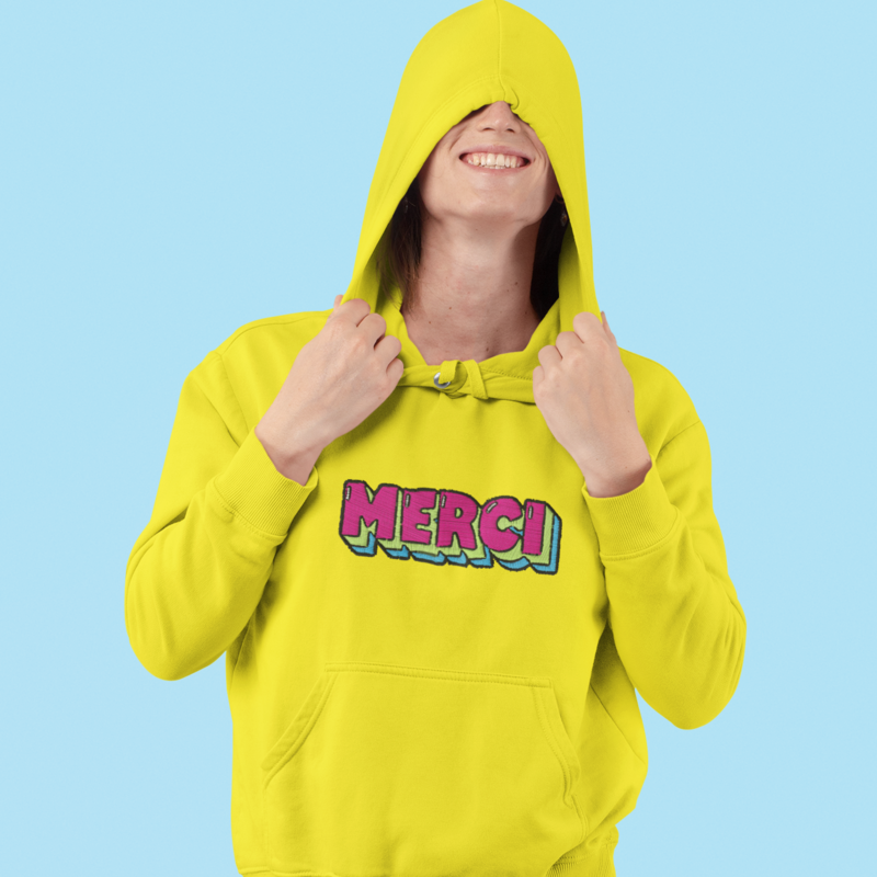 Hoodie Yellow MERCI