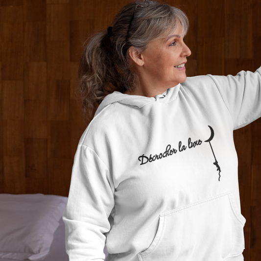 Hoodie White Décrocher la Lune