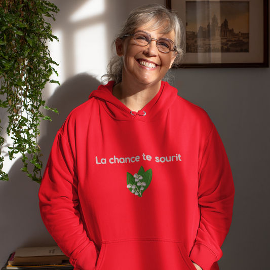 Hoodie Red La Chance te Sourit Muguet