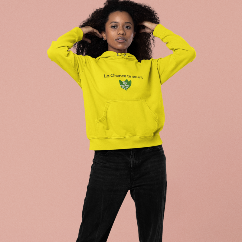 Hoodie Yellow La Chance te Sourit Muguet