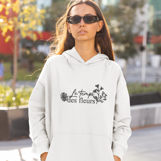 Hoodie White Le Temps des Fleurs