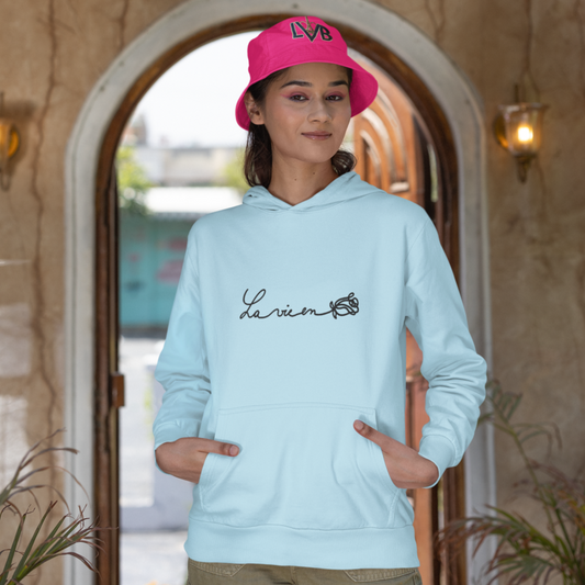 Hoodie Blue La Vie en Rose