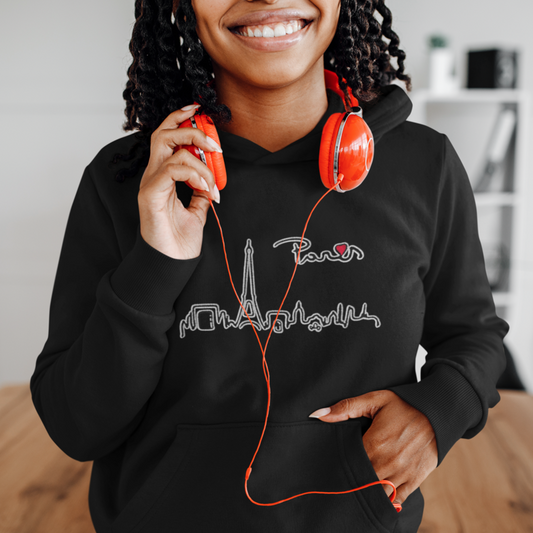 Hoodie Black Paris City