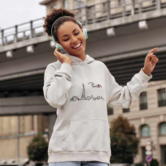 Hoodie Gray Paris City