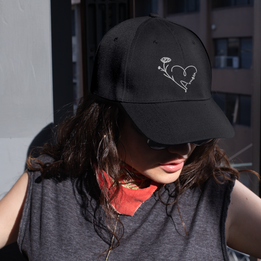 Cap Black Amour Heart