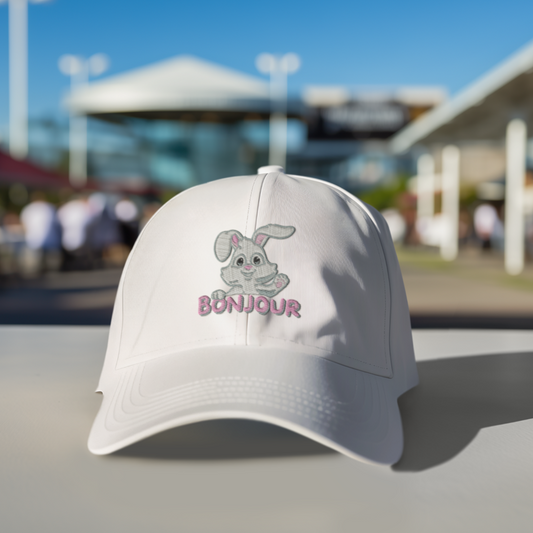Cap White Bonjour Rabbit