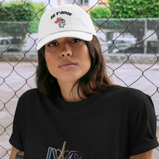 Cap White Je t'Aime Penguin