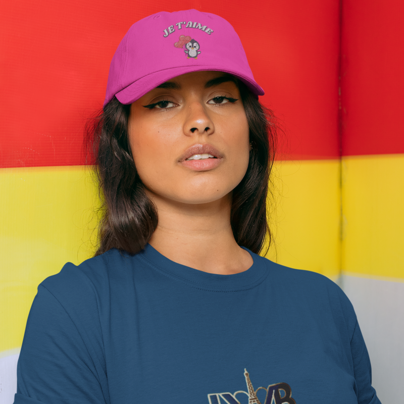 Cap Pink Je t'Aime Penguin