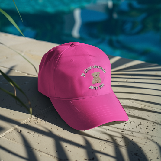 Cap Pink Je Veux un Calin Avec Toi