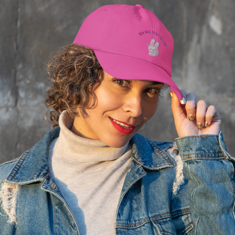 Cap Pink Tu me Manques Rabbit