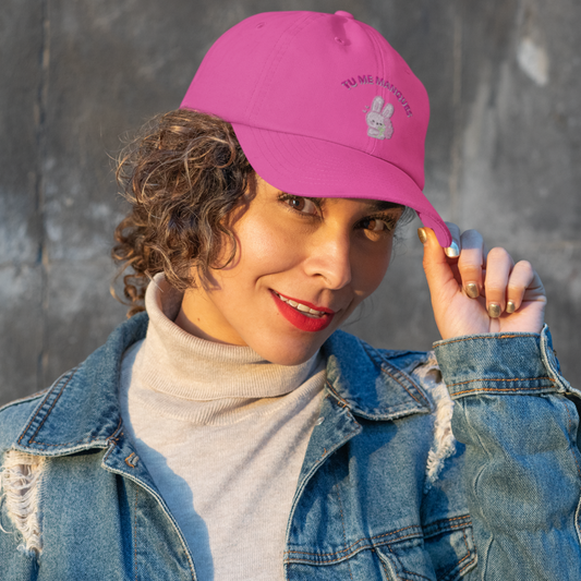 Cap Pink Tu me Manques Rabbit
