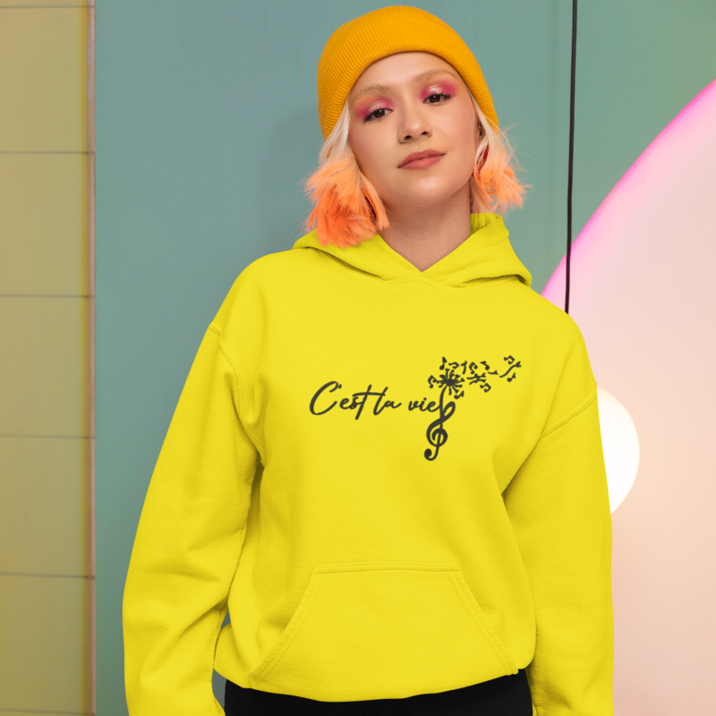 Hoodie Yellow C'est La Vie