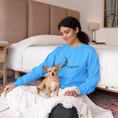 Load image into Gallery viewer, Sweater Blue Amour With Flowers
