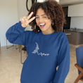 Load image into Gallery viewer, Sweater Navy Amour With Flowers
