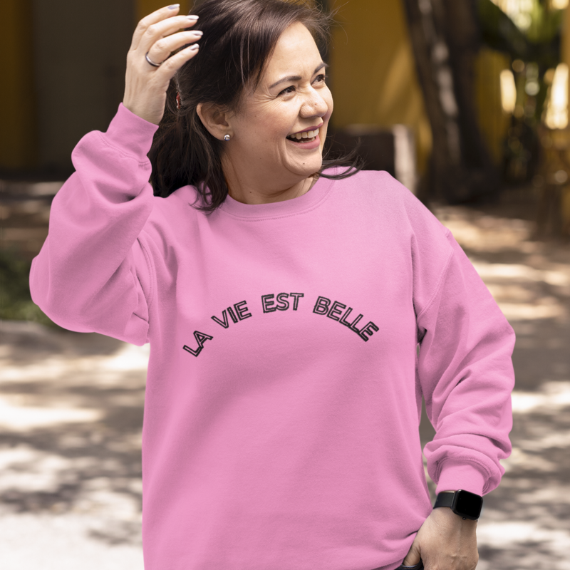 Sweater Pink La Vie Est Belle Round