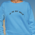 Load image into Gallery viewer, Sweater Blue La Vie Est Belle Round
