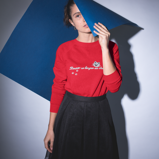 Sweater Red Donner sa Langue au Chat