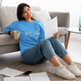 Load image into Gallery viewer, Sweater Blue Je t'Aime Hearts
