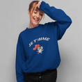 Load image into Gallery viewer, Sweater Navy Je t'Aime Penguin

