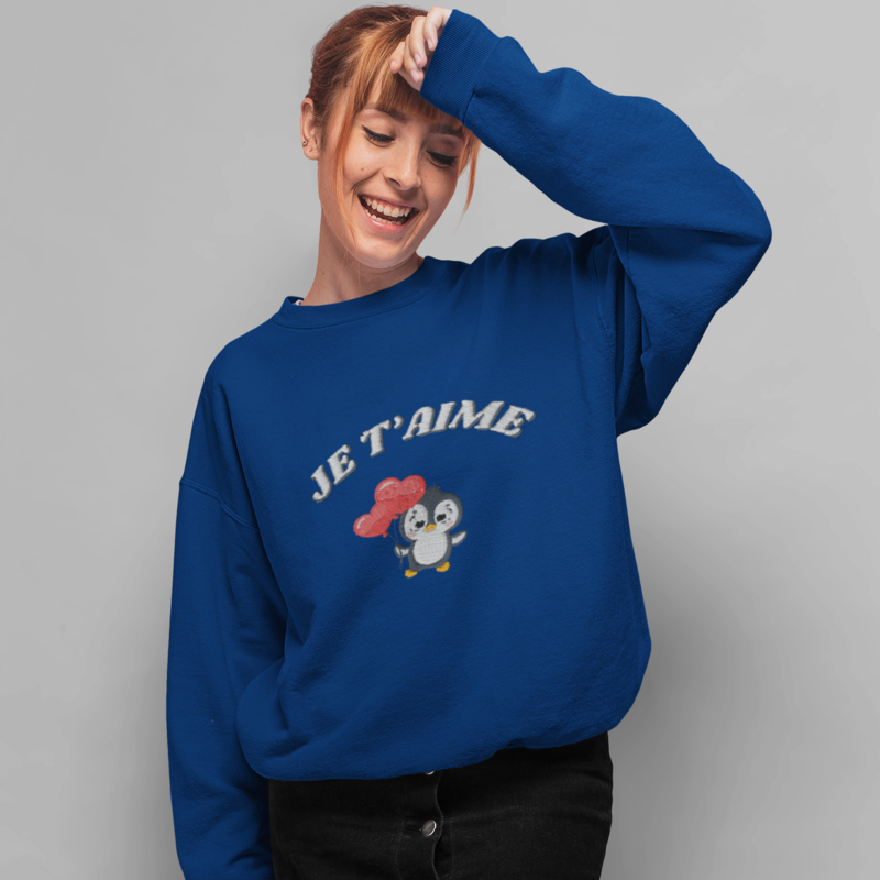 Sweater Navy Je t'Aime Penguin