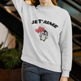 Load image into Gallery viewer, Sweater Gray Je t'Aime Penguin
