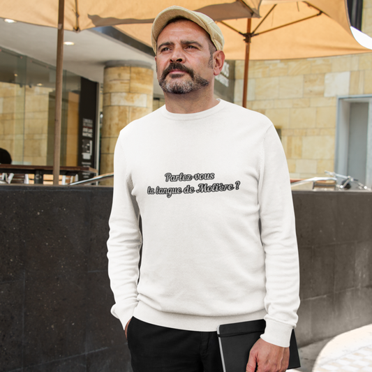 Sweater White Langue Molière