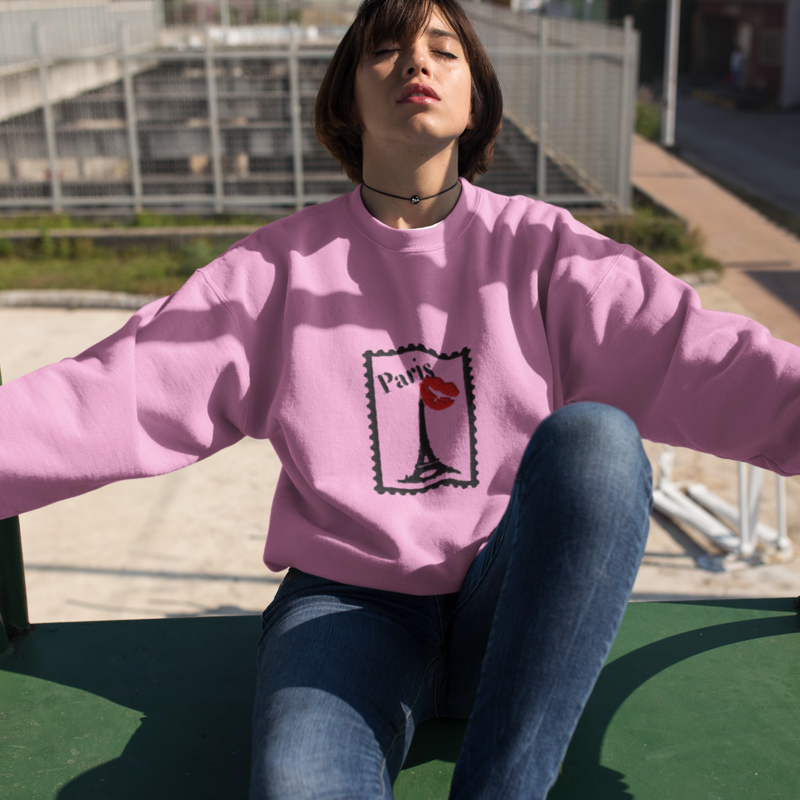 Sweater Pink Stamp Paris
