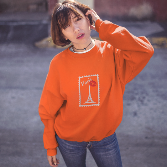 Sweater Orange Stamp Paris