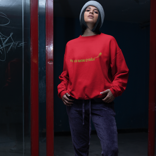 Sweater Red Tu es Mon Etoile