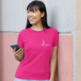 Load image into Gallery viewer, Tee Shirt Pink Amour With Flowers
