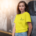 Load image into Gallery viewer, Tee Shirt Yellow Amour With Flowers

