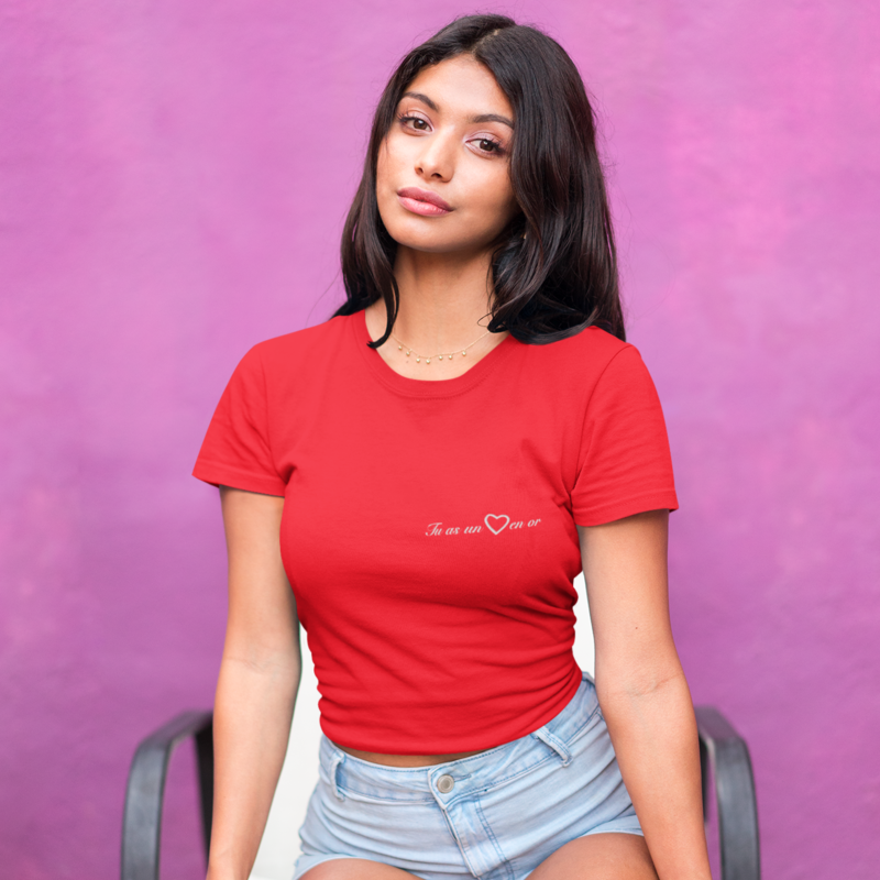 Tee Shirt Red Tu as Un Coeur en Or