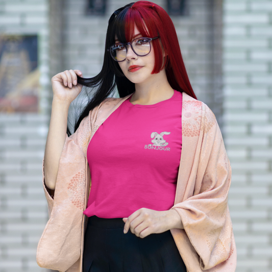 Tee Shirt Pink Bonjour Rabbit