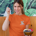 Load image into Gallery viewer, Tee Shirt Orange Bonjour Rabbit

