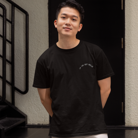 Tee Shirt Black La Vie Est Belle Rounded