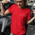 Load image into Gallery viewer, Tee Shirt Red La Vie Est Belle Rounded
