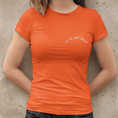 Load image into Gallery viewer, Tee Shirt Orange La Vie Est Belle Rounded
