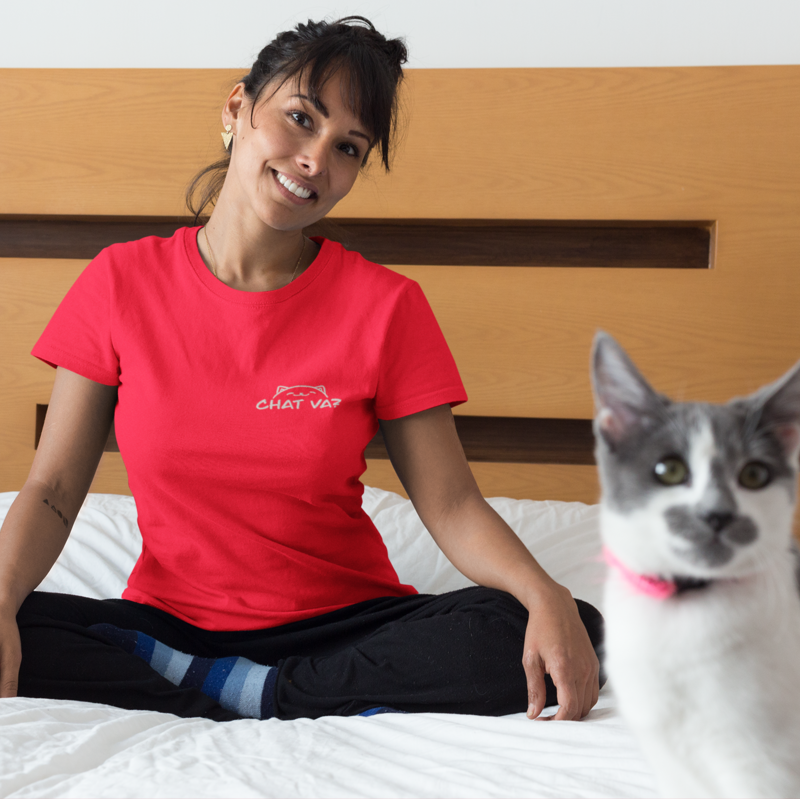 Tee Shirt Red Chat Va