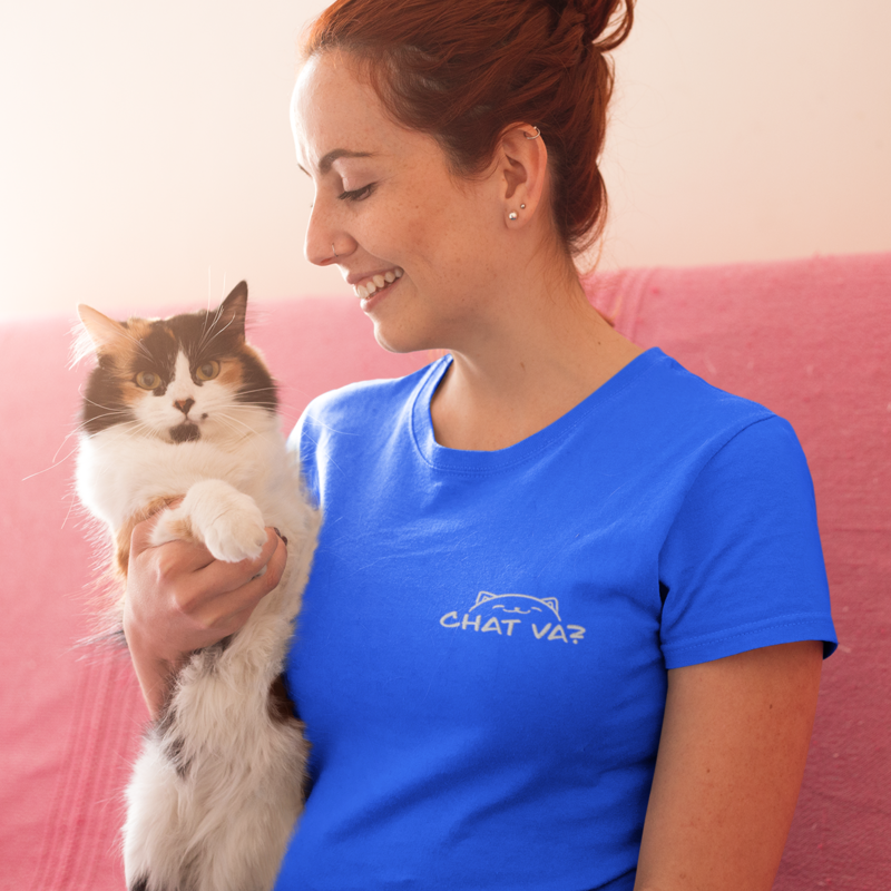 Tee Shirt Navy Chat Va