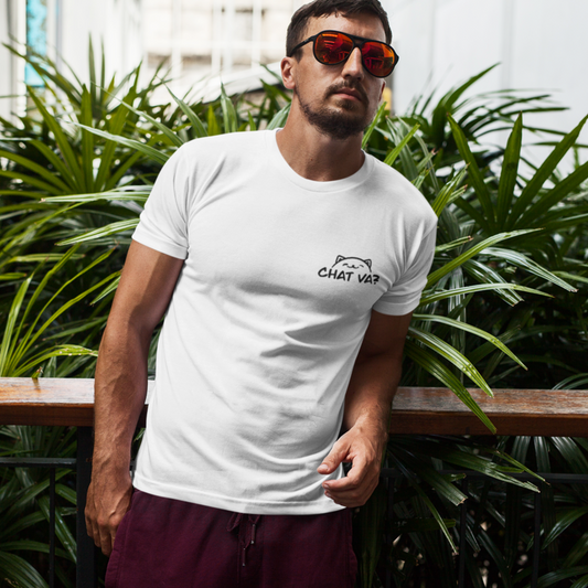 Tee Shirt White Chat Va