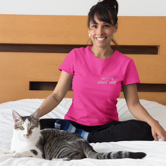 Tee Shirt Pink Chat Va