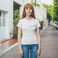 Load image into Gallery viewer, Tee Shirt White Donner sa Langue au Chat
