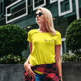 Load image into Gallery viewer, Tee Shirt Yellow Je t'Aime Hearts
