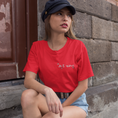 Load image into Gallery viewer, Tee Shirt Red Je t'Aime Hearts
