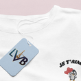 Load image into Gallery viewer, Tee Shirt Je t'Aime Pengouin Embroidery
