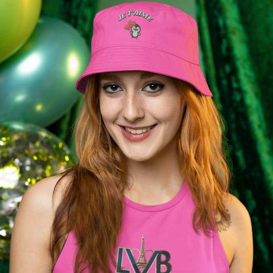 Hat Bob Pink Je t'Aime Penguin