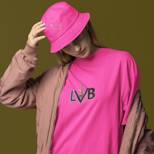 Hat Bob Pink Amour Heart
