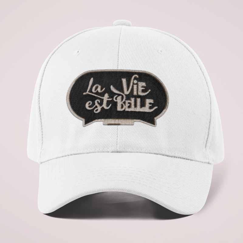 Cap White La Vie Est Belle Black