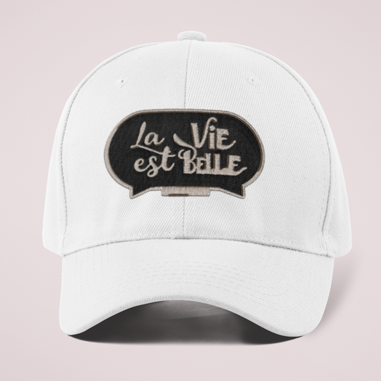 Cap White La Vie Est Belle Black